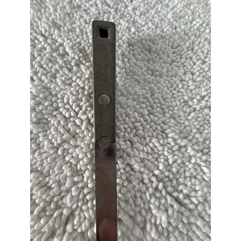 Vintage Household Stainless Steel Serving Spoon USA Brown‎ Riveted Handle 11.5